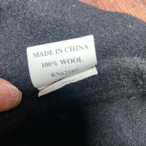 Vintage Jhats 100% Wool Beret Hat Paris Black One Size - Picture 3 of 4